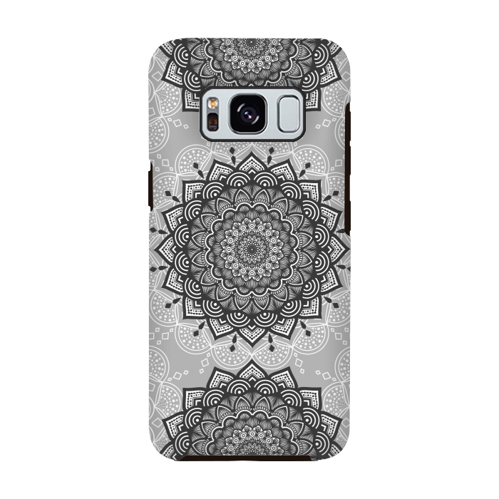 Galaxy S8 StrongFit Black gray mandalas by Jms