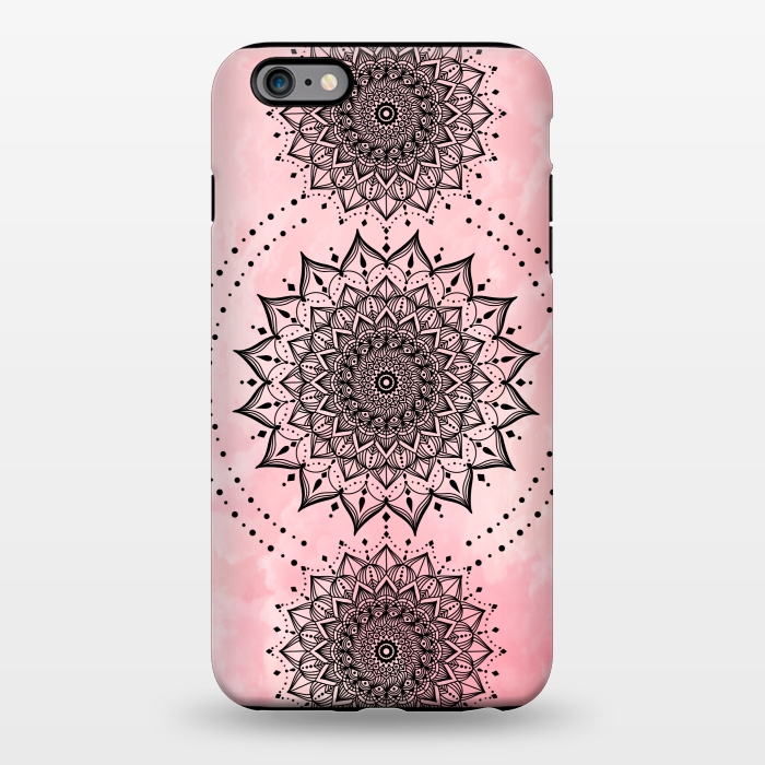 iPhone 6/6s plus StrongFit Pink black mandalas by Jms