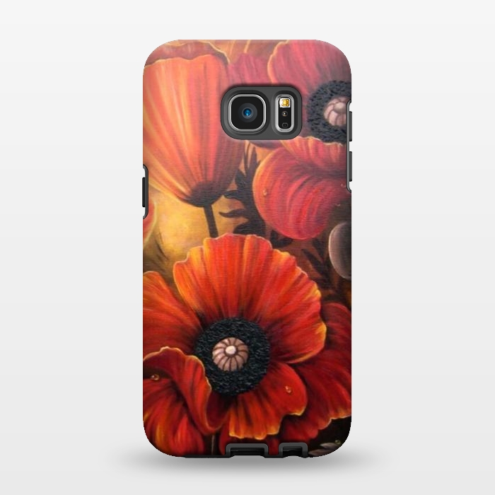 Galaxy S7 EDGE StrongFit Red Poppy by Irina Velman