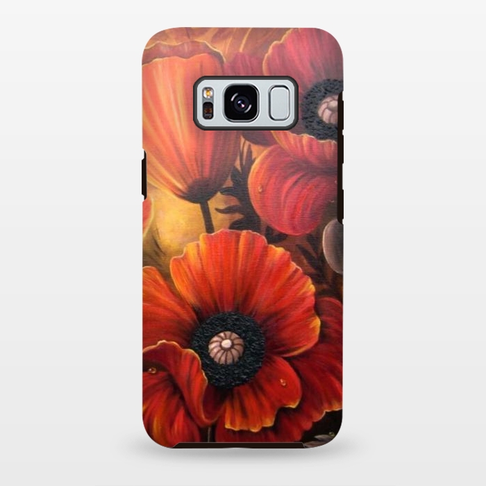 Galaxy S8 plus StrongFit Red Poppy by Irina Velman