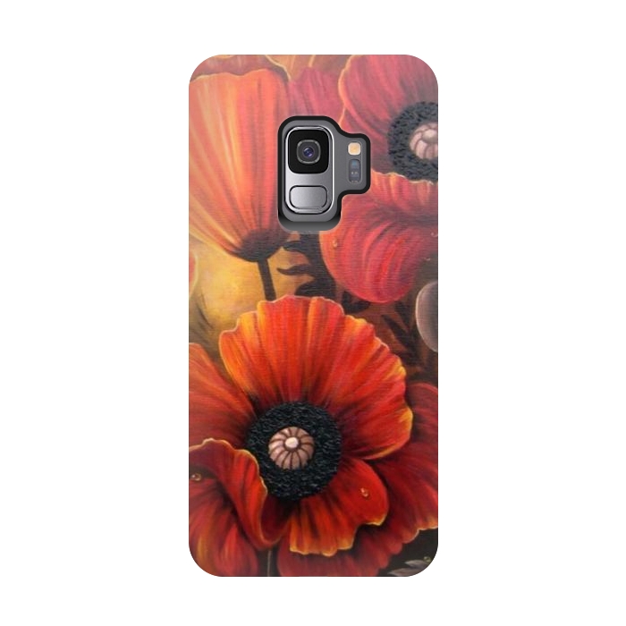 Galaxy S9 StrongFit Red Poppy by Irina Velman