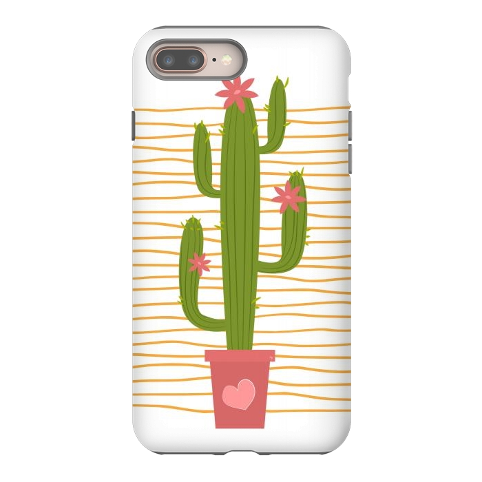 iPhone 7 plus StrongFit Happy Cactus by Martina