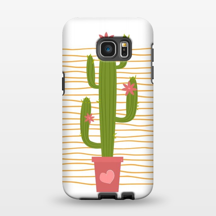 Galaxy S7 EDGE StrongFit Happy Cactus by Martina