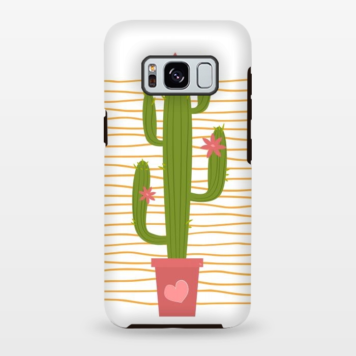 Galaxy S8 plus StrongFit Happy Cactus by Martina