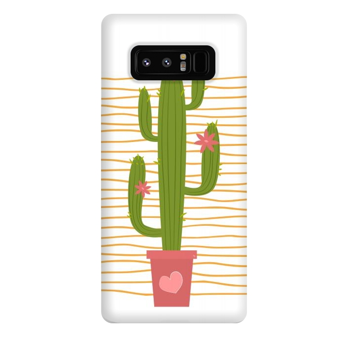 Galaxy Note 8 StrongFit Happy Cactus by Martina