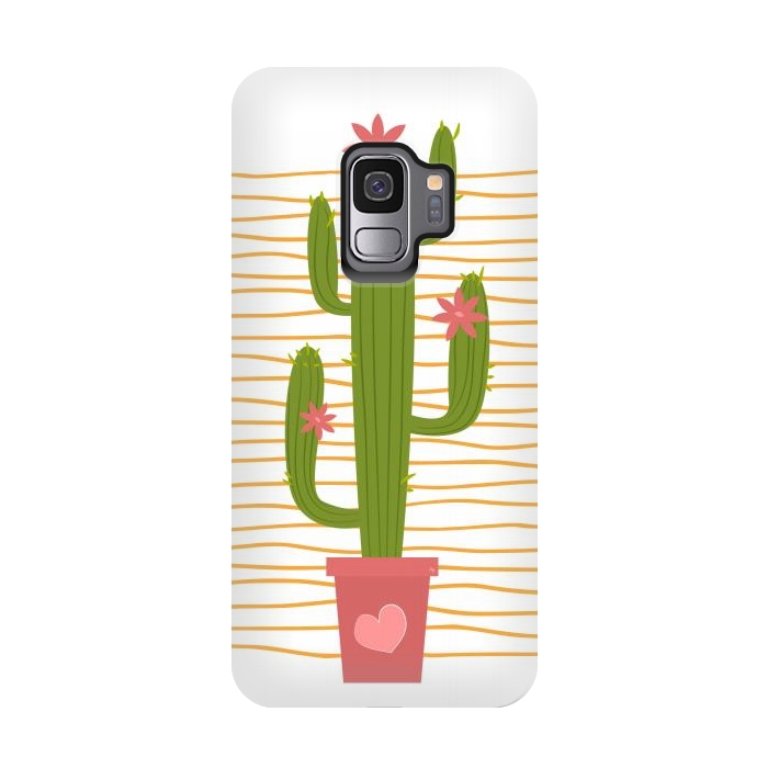 Galaxy S9 StrongFit Happy Cactus by Martina