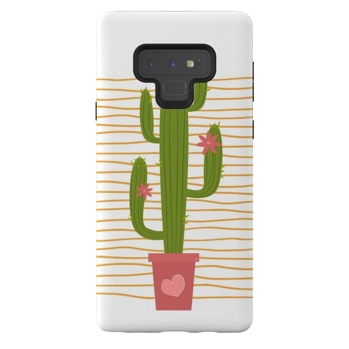 Galaxy Note 9 StrongFit Happy Cactus by Martina