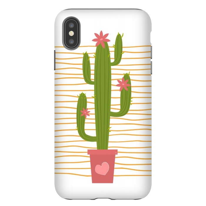 iPhone Xs Max StrongFit Happy Cactus by Martina