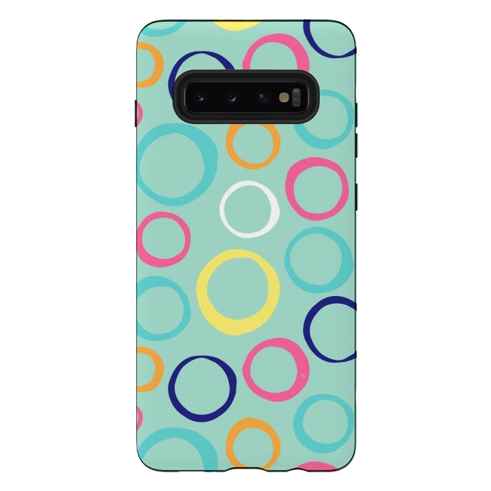 Galaxy S10 plus StrongFit Happy Circles by Martina