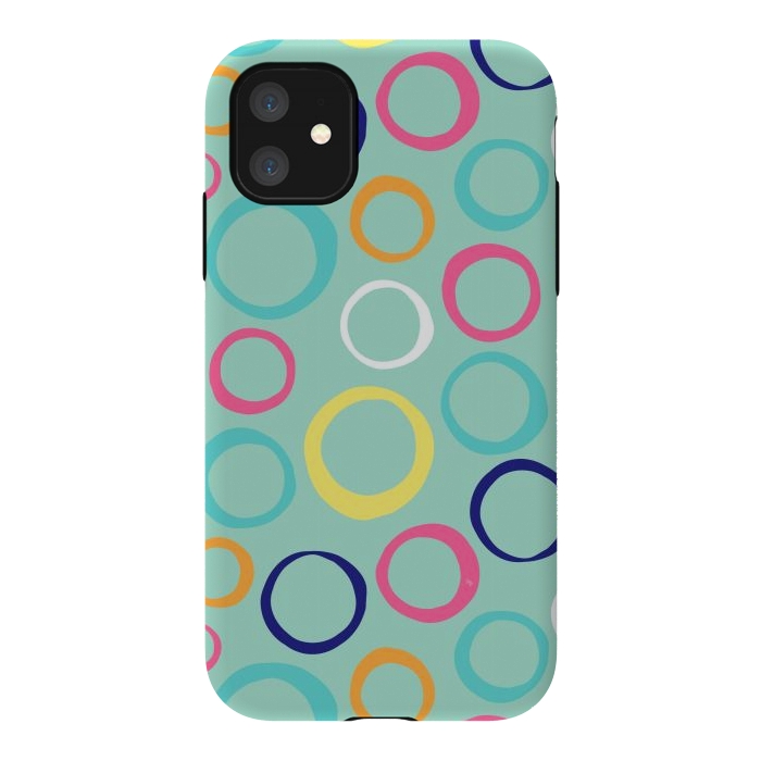 iPhone 11 StrongFit Happy Circles by Martina