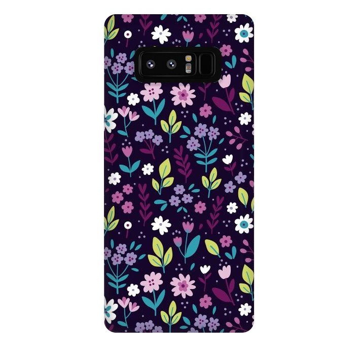 Galaxy Note 8 StrongFit Purple Flowers I by ArtsCase