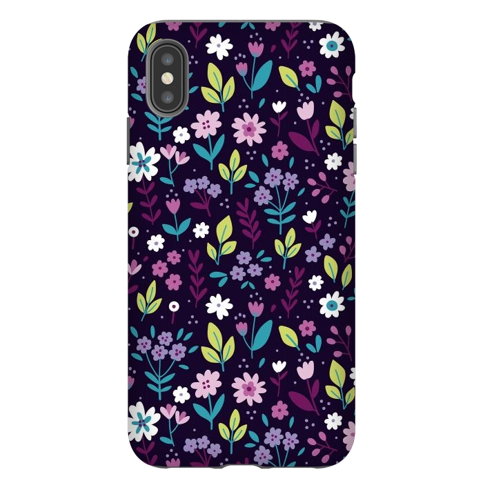 iPhone Xs Max StrongFit Purple Flowers I by ArtsCase