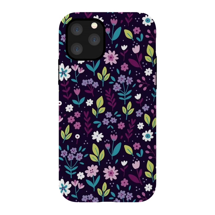 iPhone 11 Pro StrongFit Purple Flowers I by ArtsCase