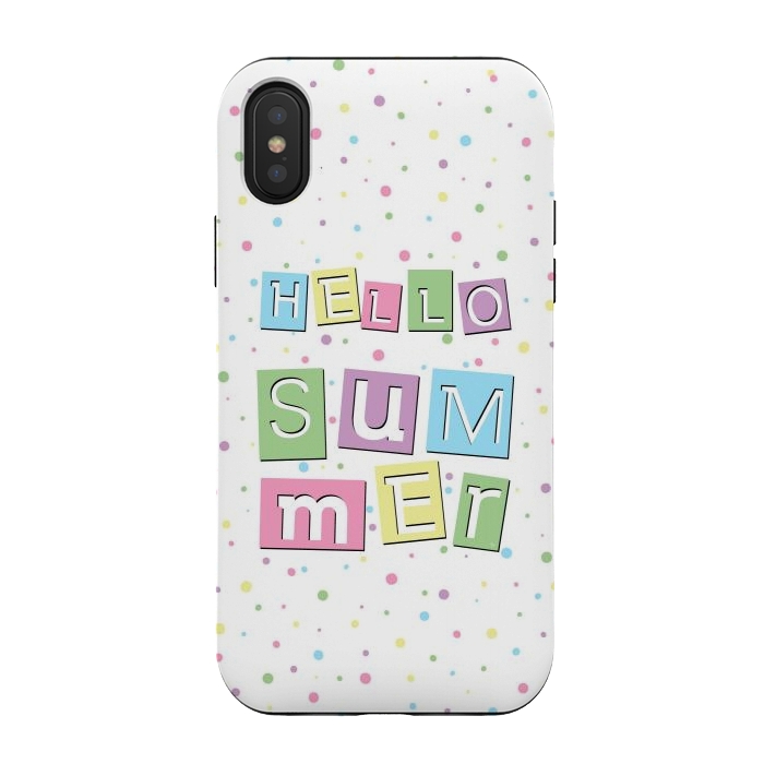 iPhone Xs / X StrongFit Hello Summer by Martina