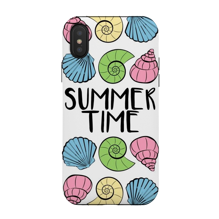 iPhone Xs / X StrongFit Summer Time Shells by Martina