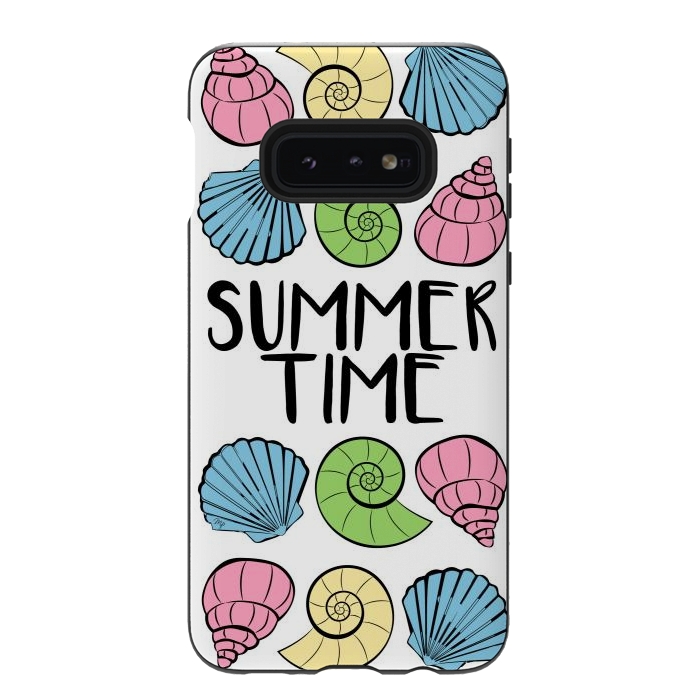 Galaxy S10e StrongFit Summer Time Shells by Martina