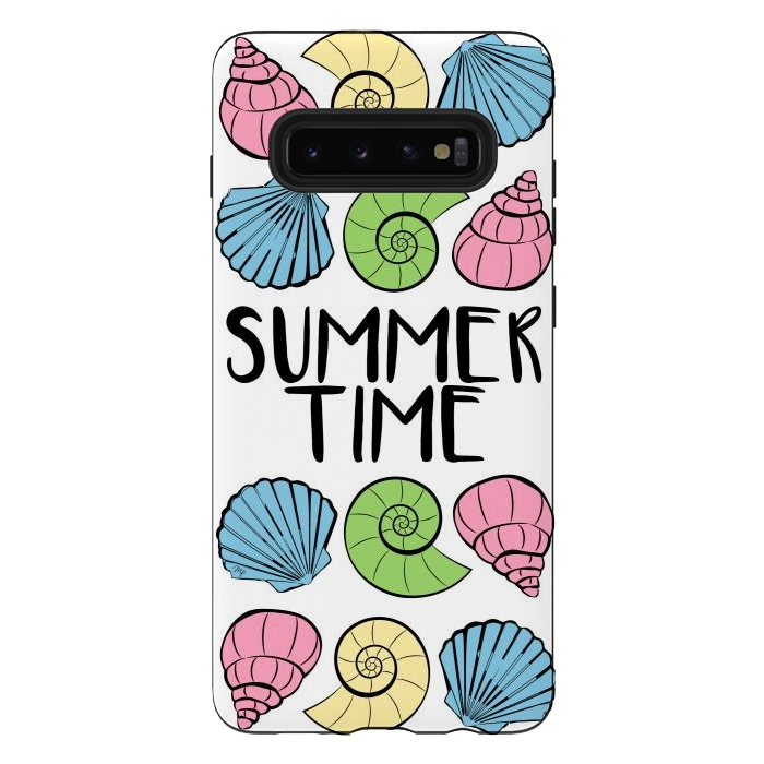 Galaxy S10 plus StrongFit Summer Time Shells by Martina