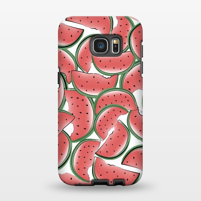Galaxy S7 EDGE StrongFit Water melon pattern by Martina