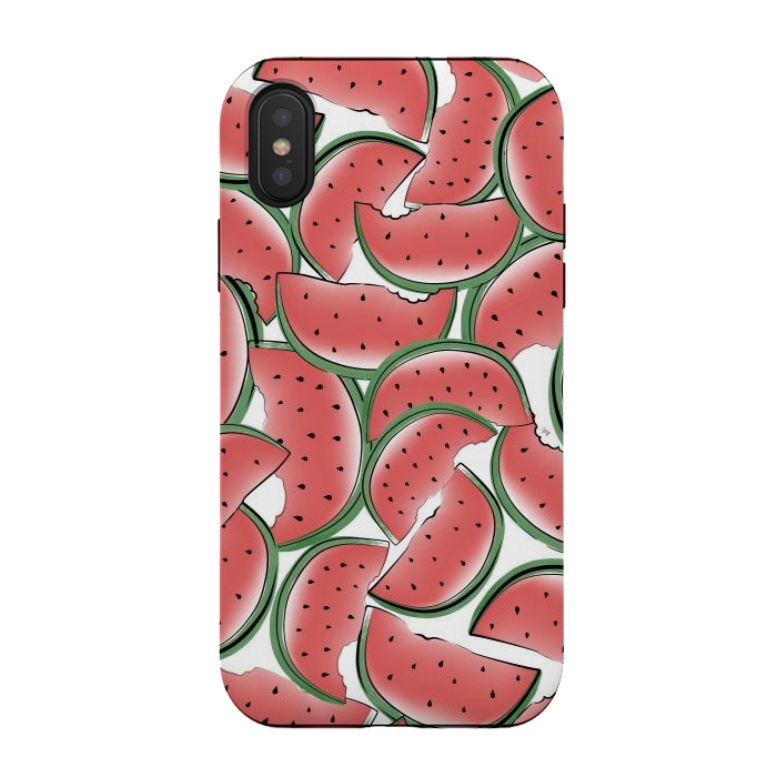 iPhone Xs / X StrongFit Water melon pattern by Martina