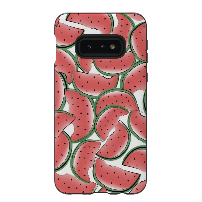 Galaxy S10e StrongFit Water melon pattern by Martina