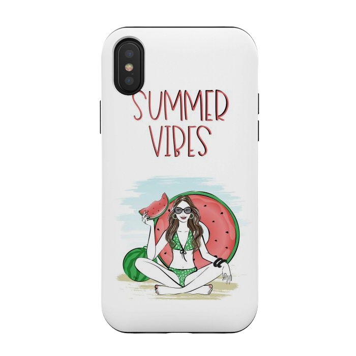 iPhone Xs / X StrongFit Summer vibes girl by Martina