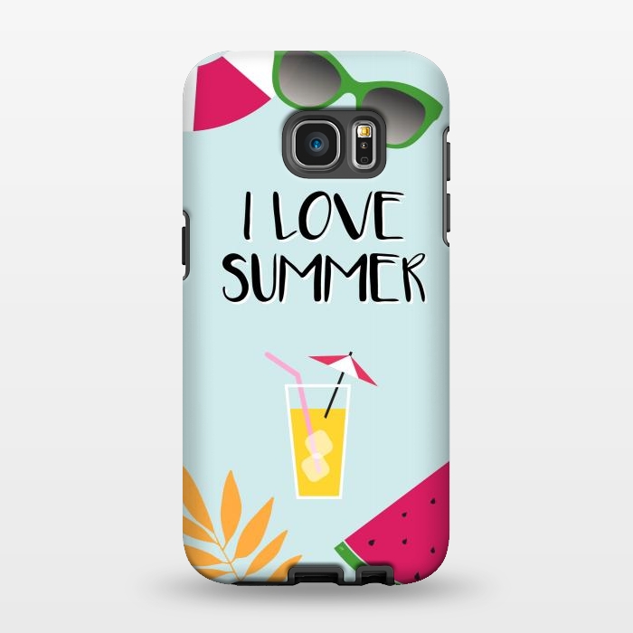 Galaxy S7 EDGE StrongFit I love summer by Martina