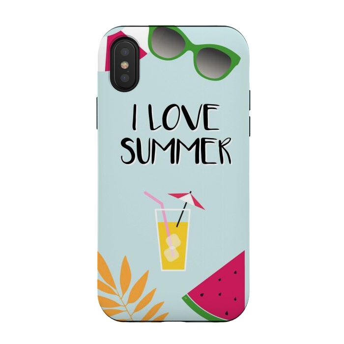 iPhone Xs / X StrongFit I love summer by Martina