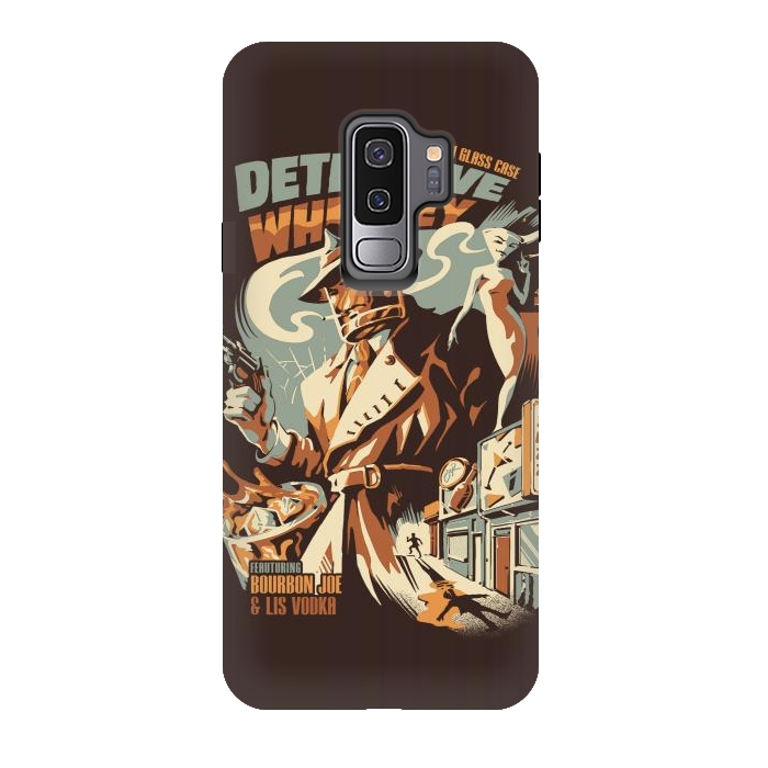 Galaxy S9 plus StrongFit Detective Whiskey by Ilustrata