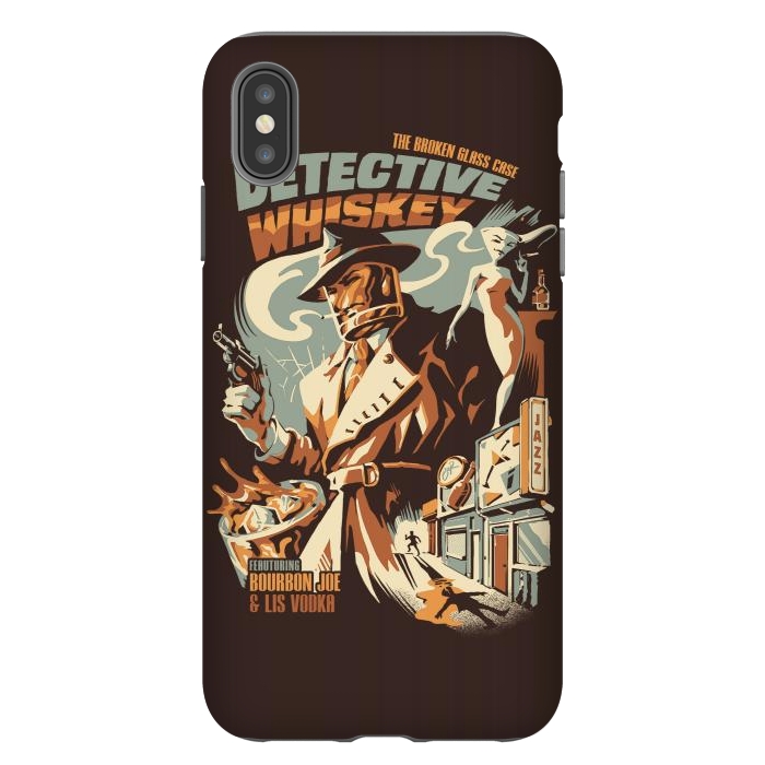 iPhone Xs Max StrongFit Detective Whiskey by Ilustrata