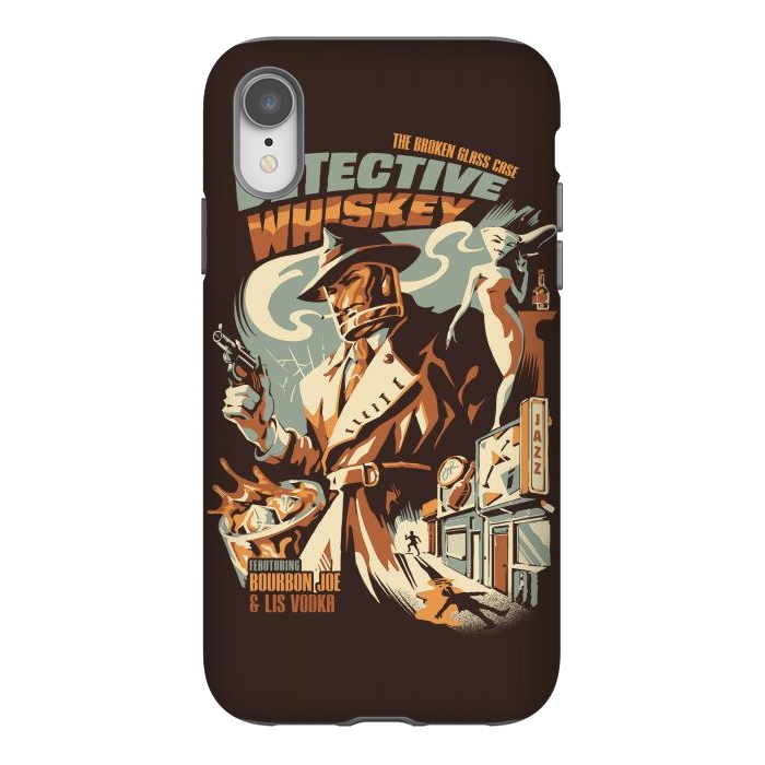 iPhone Xr StrongFit Detective Whiskey by Ilustrata