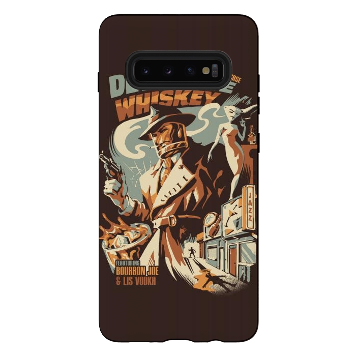 Galaxy S10 plus StrongFit Detective Whiskey by Ilustrata