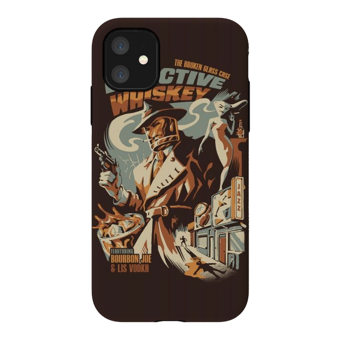 iPhone 11 StrongFit Detective Whiskey by Ilustrata