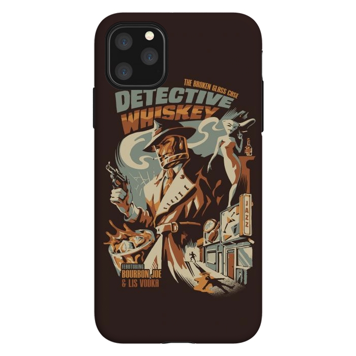 iPhone 11 Pro Max StrongFit Detective Whiskey by Ilustrata