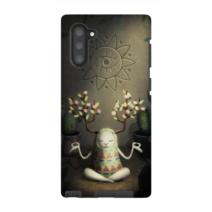 Galaxy Note 10 StrongFit Cactus garden by Laura Nagel