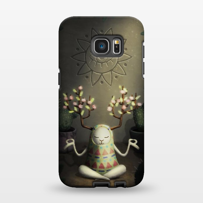 Galaxy S7 EDGE StrongFit Cactus garden by Laura Nagel