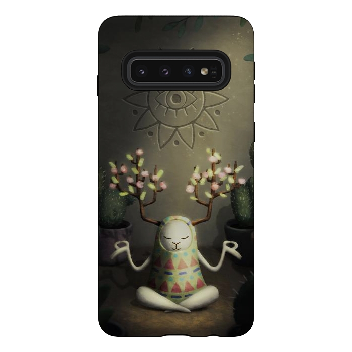 Galaxy S10 StrongFit Cactus garden by Laura Nagel
