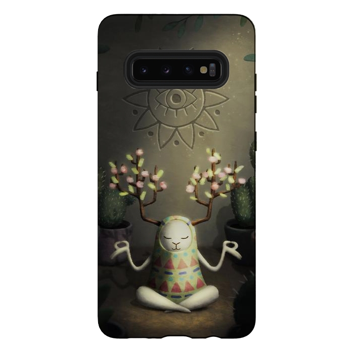 Galaxy S10 plus StrongFit Cactus garden by Laura Nagel