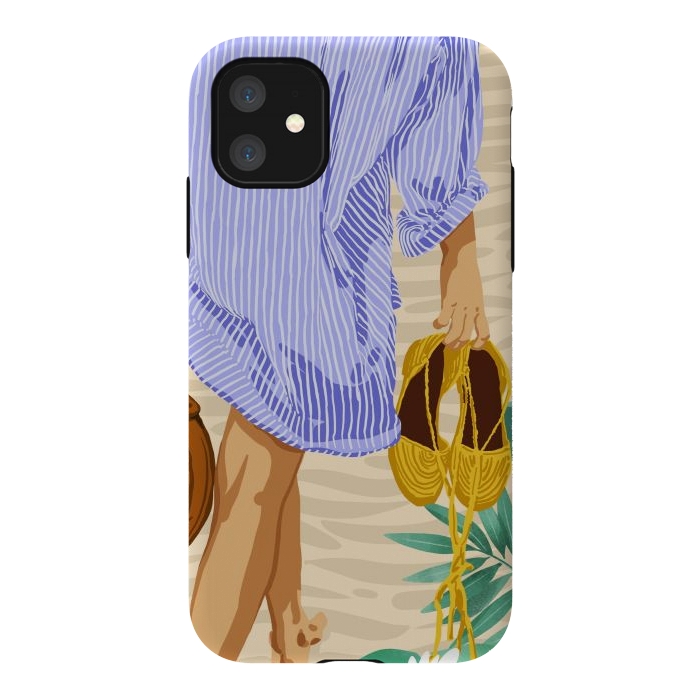 iPhone 11 StrongFit I followed my heart & it led me to the beach | Boho Ocean Sand Sea Beachy Fashion Summer by Uma Prabhakar Gokhale