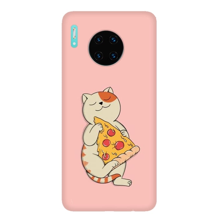 Mate 30 SlimFit Cat and Pizza Pink por Coffee Man