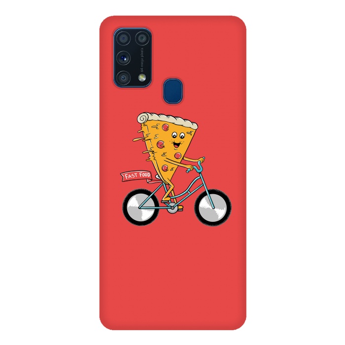 Galaxy M31 SlimFit Pizza Fast Food Red por Coffee Man