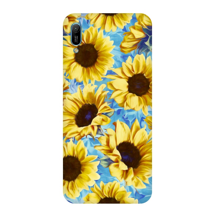Y6 2019 SlimFit Dreamy Sunflowers on Blue por Micklyn Le Feuvre