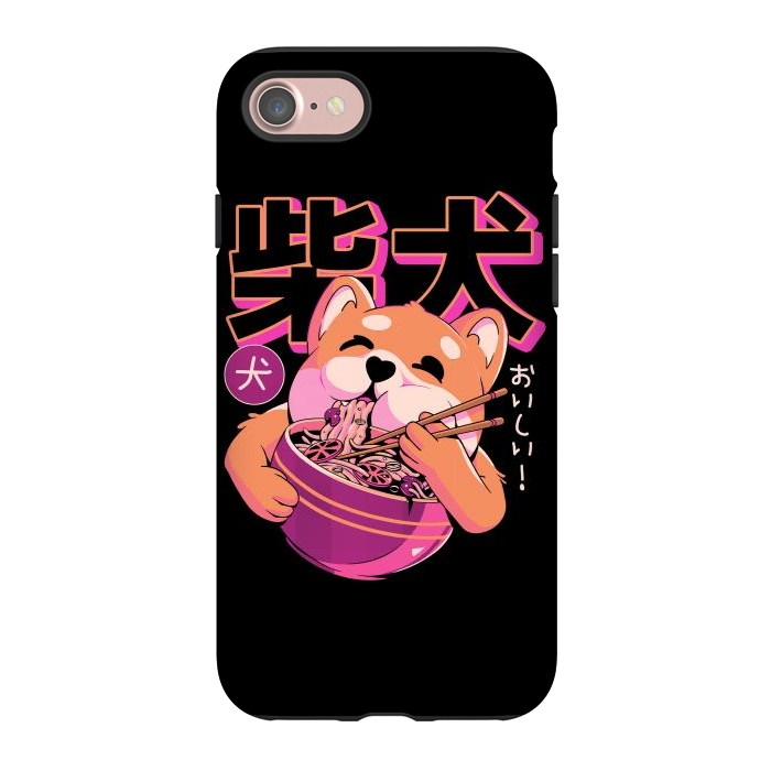 iPhone 7 StrongFit Shiba Noodles by Ilustrata