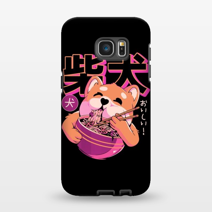 Galaxy S7 EDGE StrongFit Shiba Noodles by Ilustrata
