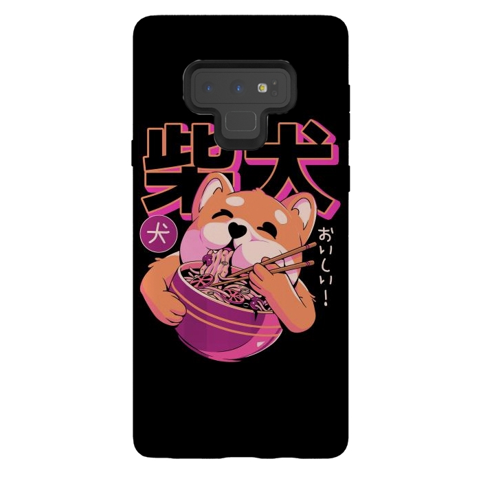 Galaxy Note 9 StrongFit Shiba Noodles by Ilustrata