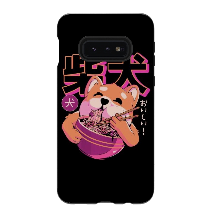 Galaxy S10e StrongFit Shiba Noodles by Ilustrata