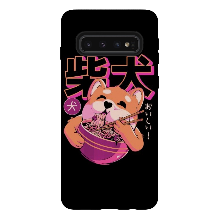 Galaxy S10 StrongFit Shiba Noodles by Ilustrata
