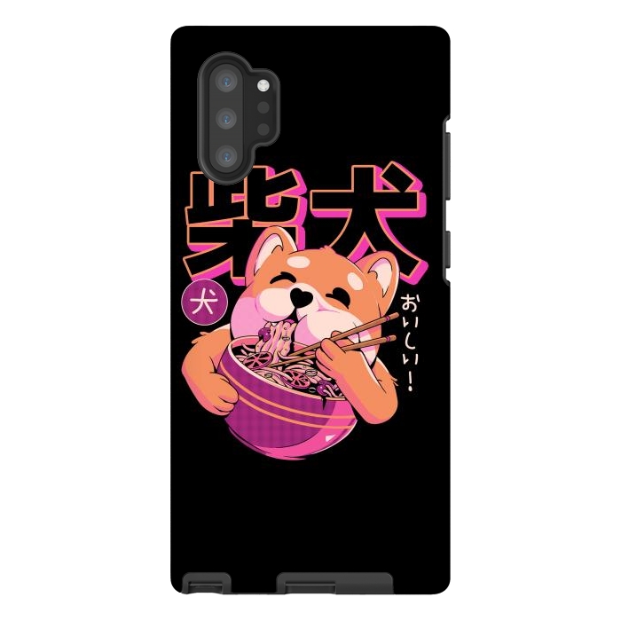 Galaxy Note 10 plus StrongFit Shiba Noodles by Ilustrata
