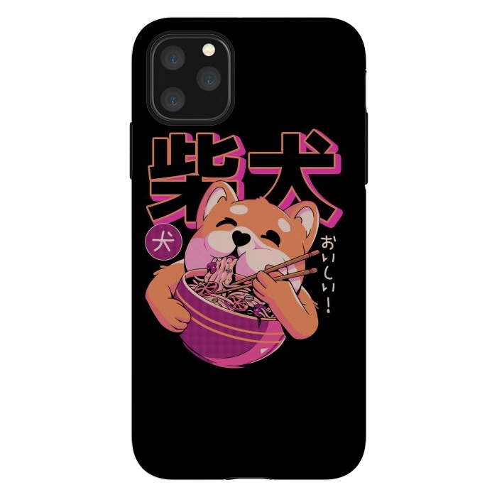 iPhone 11 Pro Max StrongFit Shiba Noodles by Ilustrata