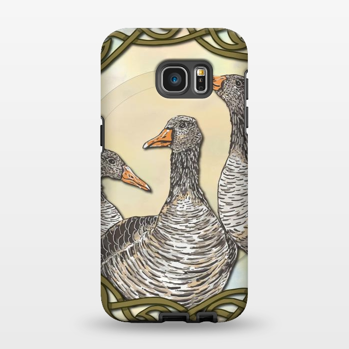 Galaxy S7 EDGE StrongFit Celtic Goose by Lotti Brown