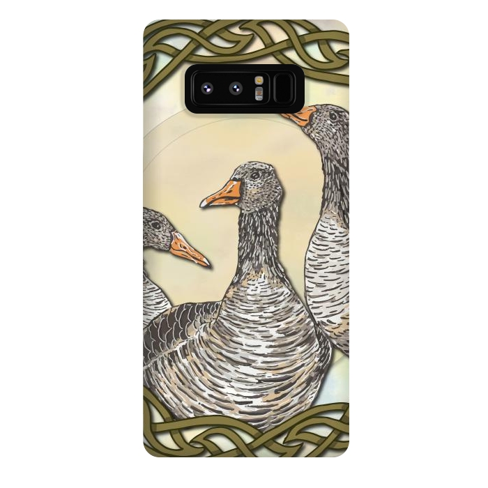Galaxy Note 8 StrongFit Celtic Goose by Lotti Brown